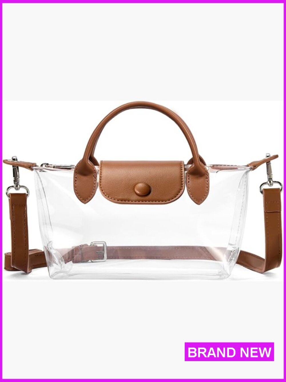 Clear Stadium Approved Crossbody Purse Handbag for Concerts Events Adjustable